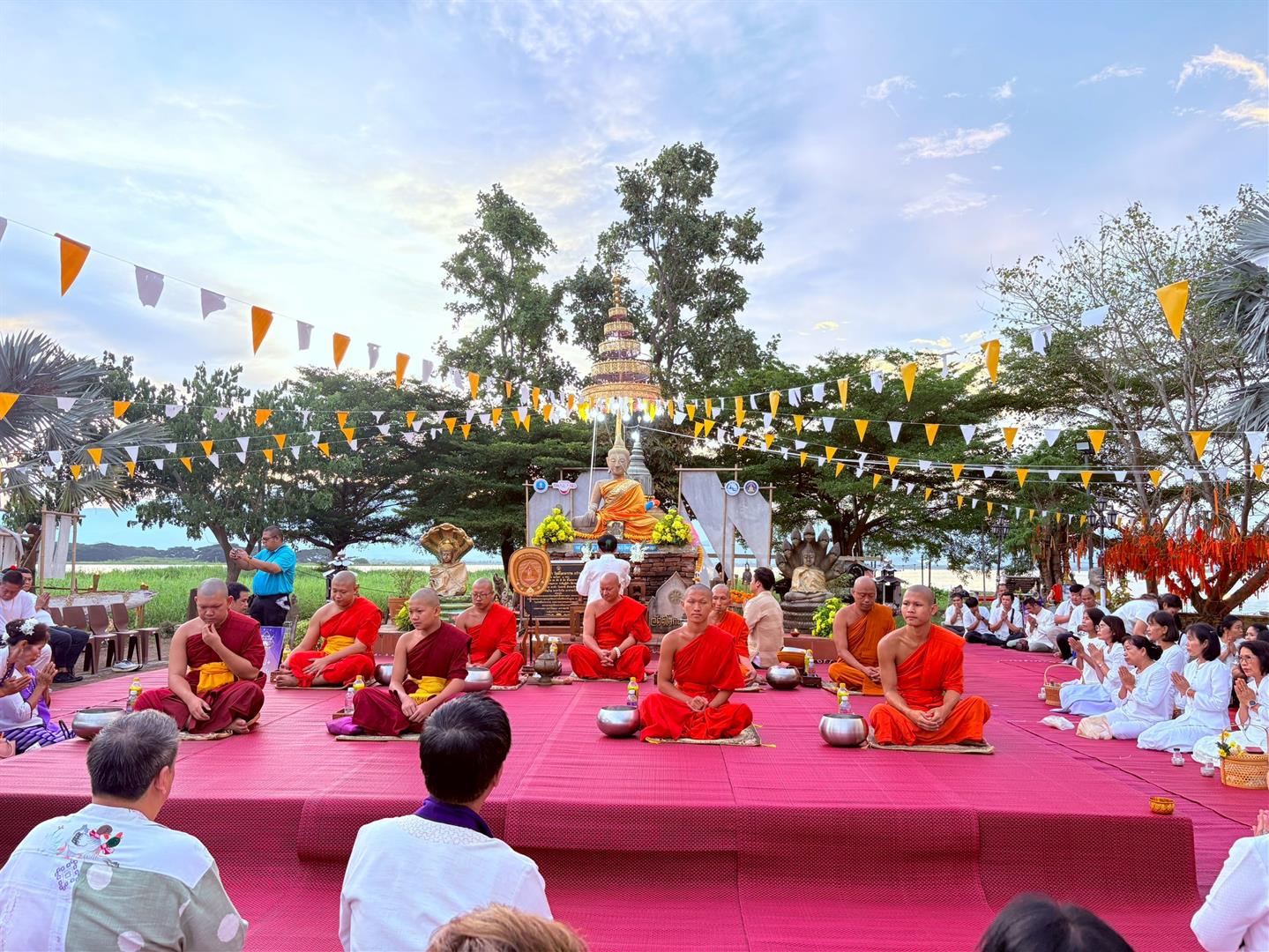 Traditional Thai cultural ceremony held on the University of Phayao campus