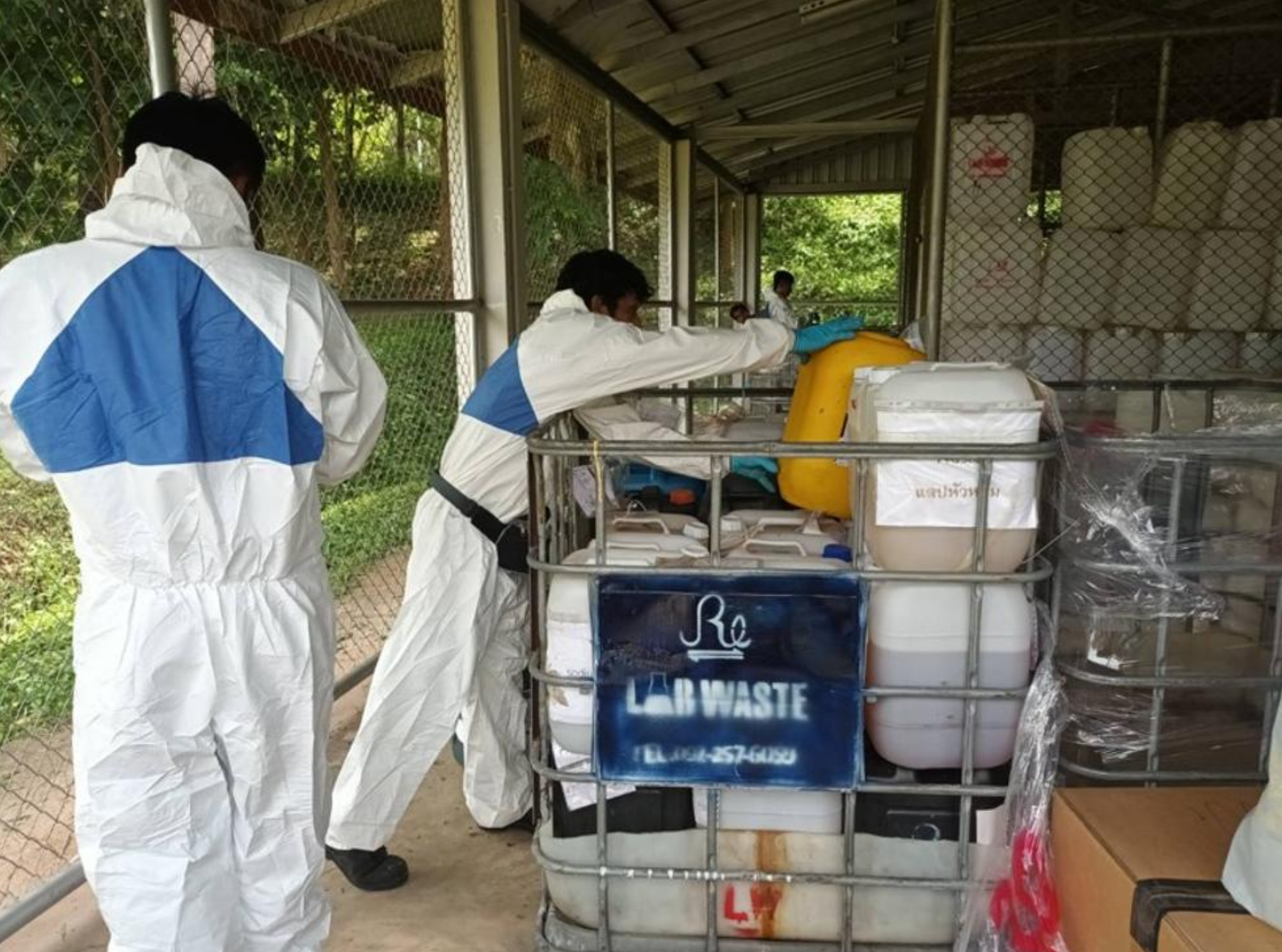 Chemical and hazardous waste storage area