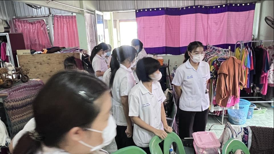 Physiotherapy students engaging with the community at Mae Chai Subdistrict