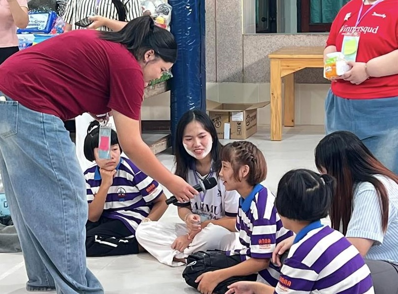 BCA Student Council members at the Give To Grow activity with children at the Camillian Social Center