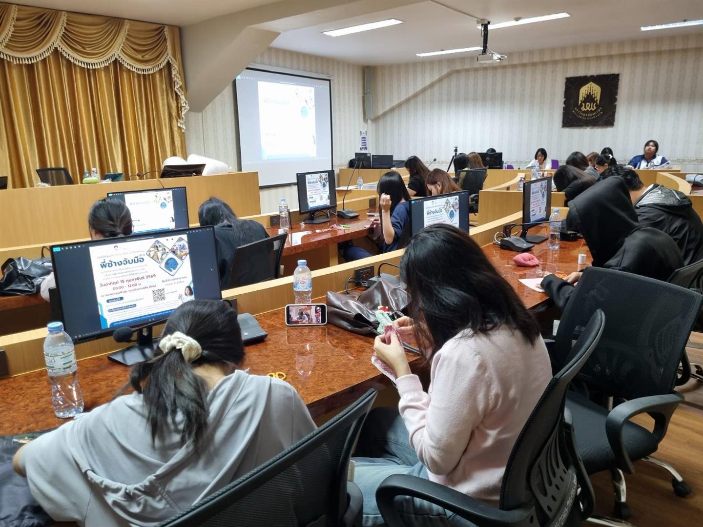 Student volunteers producing Pee Chang Hand devices